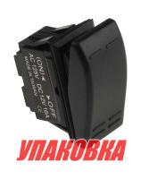 Переключатель двухпозиционный (ON)-OFF 12 В/16А 2Р без фиксации 1 положения (упаковка из 25 шт.)