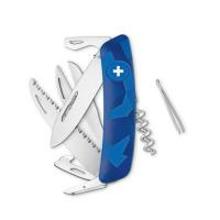 Купить Швейцарский нож SWIZA D09 Camouflage, 95 мм, 13 функций, камо синий арт. KNI.0130.2030