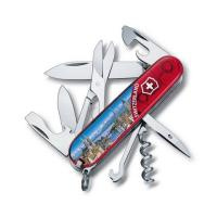 Купить Нож Victorinox Climber Zurich, 91 мм, 14 функций, полупрозрачный красный (подар. упак.) арт. 1.3703.TE5