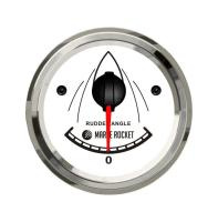 Купить Указатель угла поворота руля, белый циферблат, нержавеющий ободок, д. 52 мм, 0-190 Ом, Marine Rocket арт. RA00191WSMR