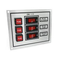 Купить Панель переключателей 3шт вертикальная серая из алюминия арт. C91311