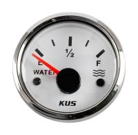 Указатель уровня пресной воды 240-33 Ом (US); белый циферблат; нержавеющий ободок; д. 52 мм