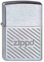 Купить Зажигалка ZIPPO Stripes, с покрытием Brushed Chrome, латунь/сталь, серебристая, матовая, 38x13x57 мм арт. 200 Zippo stripes