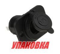 Разъем прикуривателя на панели, врезной, чёрный (упаковка из 50 шт.)