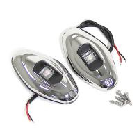 Огни бортовые светодиодные 91х48х14 мм, нержавеющая сталь