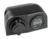 Купить Разъем USB 5в 3.1А и цифровой вольтметр для крепления на приборную панель арт. AD6-2013/4010