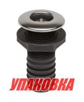 Разъем водосброса под шланг 38 мм, черный (упаковка из 6 шт.)