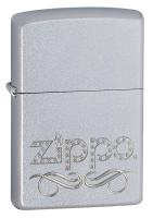 Зажигалка ZIPPO Classic с покрытием Satin Chrome™, латунь/сталь, серебристая, матовая, 38x13x57 мм