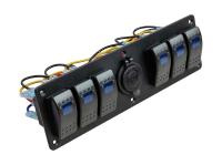 Купить Панель бортового питания 6 переключателей, розетка питания арт. MR6S1PL2