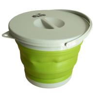 Tramp Ведро складное силиконовое 5 л с крышкой, TRC-127, оливковый