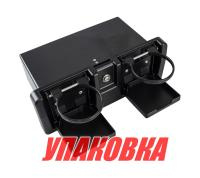 Купить Ящик для мелочей врезной, с замком и складным подстаканником, черный (упаковка из 6 шт.) арт. C12201_pkg_6