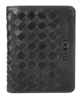 Купить Портмоне для кредитных карт Mano Don Luca, натуральная кожа в черном цвете, 8,5х11 см арт. M191945101