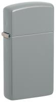 Купить Зажигалка ZIPPO Slim® с покрытием Flat Grey, латунь/сталь, серая, глянцевая, 29x10x60 мм арт. 49527