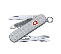 Купить Нож-брелок VICTORINOX Classic Alox, 58 мм, 5 функций, алюминиевая рукоять, серебристый арт. 0.6221.26