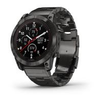 Garmin fenix 7X Pro Sapphire Solar Edition Титановый угольно-серый корпус с DLC-покрытием и титановым браслетом