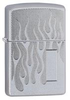 Зажигалка ZIPPO с покрытием Satin Chrome, латунь/сталь, серебристая, матовая, 38x13x57 мм