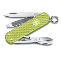 Купить Нож-брелок VICTORINOX Classic SD Alox Colors "Lime Twist", 58 мм, 5 функций, светло-зелёный арт. 0.6221.241G