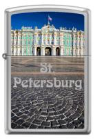 Купить Зажигалка ZIPPO Зимний дворец, с покрытием High Polish Chrome, латунь/сталь, 38x13x57 мм арт. 250 WINTER PALACE