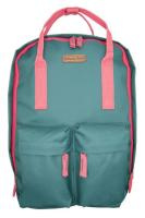Купить Рюкзак Silwerhof Cube, зеленый/коралловый, 26х7,5х36,5 см, 7 л арт. 830842