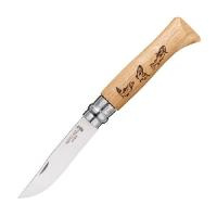 Нож Opinel №8 Animalia, нержавеющая сталь, рукоять дуб, гравировка форель, 001625