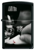 Купить Зажигалка ZIPPO All In с покрытием Black Matte, латунь/сталь, чёрная, матовая, 38x13x57 мм арт. 218 ALL IN ALL