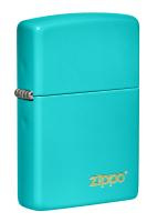 Купить Зажигалка ZIPPO Classic с покрытием Flat Turquoise, латунь/сталь, бирюзовая, глянцевая, 38x13x57 мм арт. 49454ZL