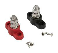 Клемма-штифт одинарная, M10, черная/красная