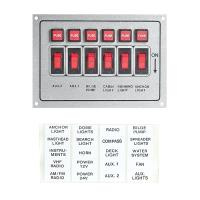 Купить Панель переключателей 6шт горизонтальная серая из алюминия арт. C91318