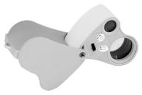 Купить Лупа Kromatech ювелирная 30/60x, 22/12 мм, складная, с подсветкой (2 LED) MG9889 арт. 1103371