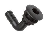 Разъем водосброса угловой под шланг 1 1/2" (38 мм), черный