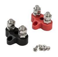 Клемма-штифт двойная, M8, черная/красная