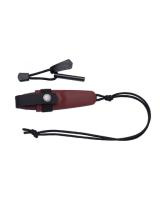 Нож Morakniv Eldris, нерж. сталь, цвет красный, ножны, шнурок, огниво