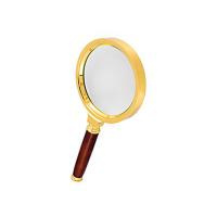 Купить Лупа Kromatech ручная круглая 6х, 90 мм, в металлической оправе с деревянной ручкой арт. 1076334