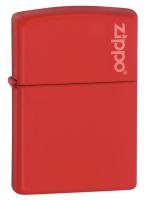 Зажигалка ZIPPO Classic с покрытием Red Matte, латунь/сталь, красная, матовая, 38x13x57 мм