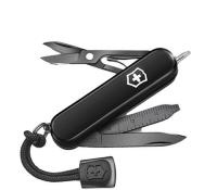 Нож-брелок VICTORINOX Signature Lite Onyx Black, 58 мм, 8 функций, чёрный