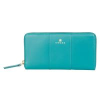 Кошелёк Cross Kelly Wall, кожа наппа, тёмно-бирюзовый, 19,5x10,2x2 см