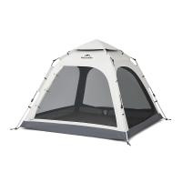 Купить Палатка Naturehike Ango Automatic CNK2550WS010 трёхместная, большая, c навесом, светло-серая с серым арт. 6975641888321