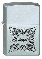 Купить Зажигалка ZIPPO Tattoo Design, с покрытием Satin Chrome™, латунь/сталь, серебристая, 38x13x57 мм арт. 205 Tattoo Design