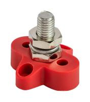 Клемма-штифт одинарная, M10, красная