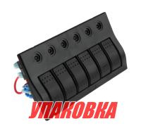 Купить Панель 6 переключателей с автоматами (упаковка из 10 шт.) арт. AES121435P6_pkg_10