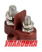 Клемма-штифт двойная с перегородкой, M8M10, красная (упаковка из 8 шт.)