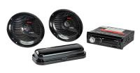 Морская акустика 1DIN PYLE PLCDBT75MRB, комплект