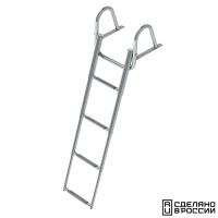 Купить Трап телескопический с поручнем, 4 серых ступеней (ширина 350 мм.) арт. 040109GT