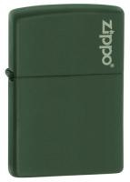 Зажигалка ZIPPO Green Matte, латунь с порошковым покрытием, зеленая, матовая, 38x13x57 мм
