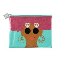 Купить Косметичка Dewal Beauty Модница, мятная, 22х16,5х1,5 см арт. BG-2