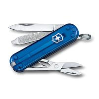 Купить Нож-брелок VICTORINOX Classic SD Colors "Deep Ocean", 58 мм, 7 функций, полупрозрачный синий арт. 0.6223.T2G