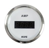 Амперметр цифровой -/+50 А; белый циферблат; нержавеющий ободок; д. 52 мм