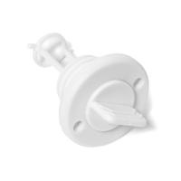 Заглушка дренажная круглая SUNFINE 43x66 мм, пластик белый