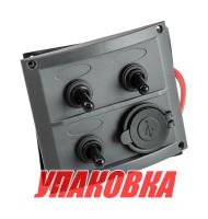 Купить Панель бортового питания 3 переключателя, USB зарядка, предохранители (упаковка из 6 шт.) арт. 10140-U_pkg_6