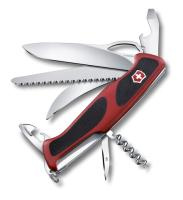 Нож перочинный VICTORINOX RangerGrip 57 Hunter, 130 мм, 13 функций, с фиксаторо, красный с чёрным